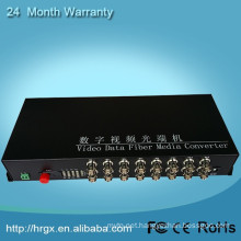 FC connector 20km digital optical fiber 16 channel video converter